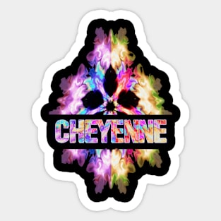 Cheyenne Tie Dye Watercolor Gift Souvenir Sticker